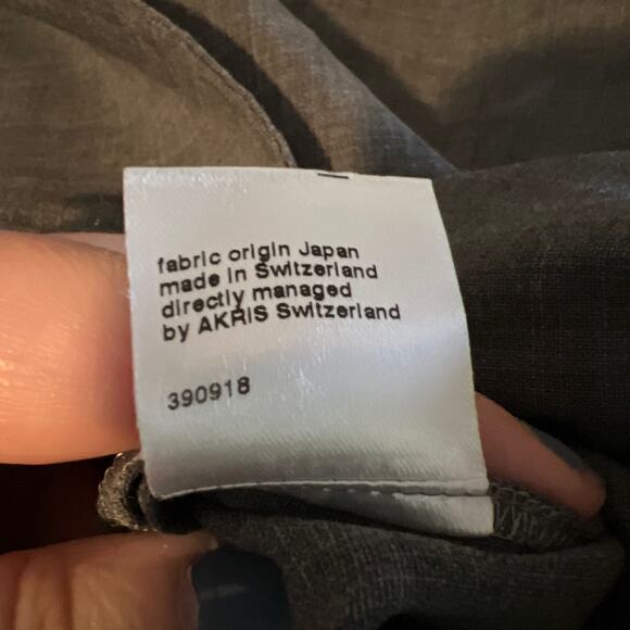 Akris Women's One Button Slim Fit Linen Wool Blend Blazer Long Sleeve Gray SZ 6 - Picture 10 of 10